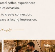 Bride and groom enjoying coffee from The Mindful Cup