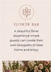 Flower bar bouquet arrangement