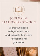Journal and stationery station