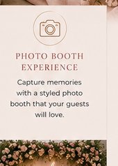 Styled photo booth experience