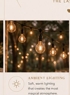 Warm ambient festoon lighting