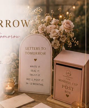 The Mindful Cup Post Box with letters to your future self