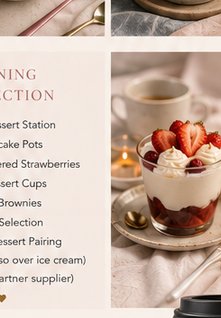 Evening strawberry dessert parfait
